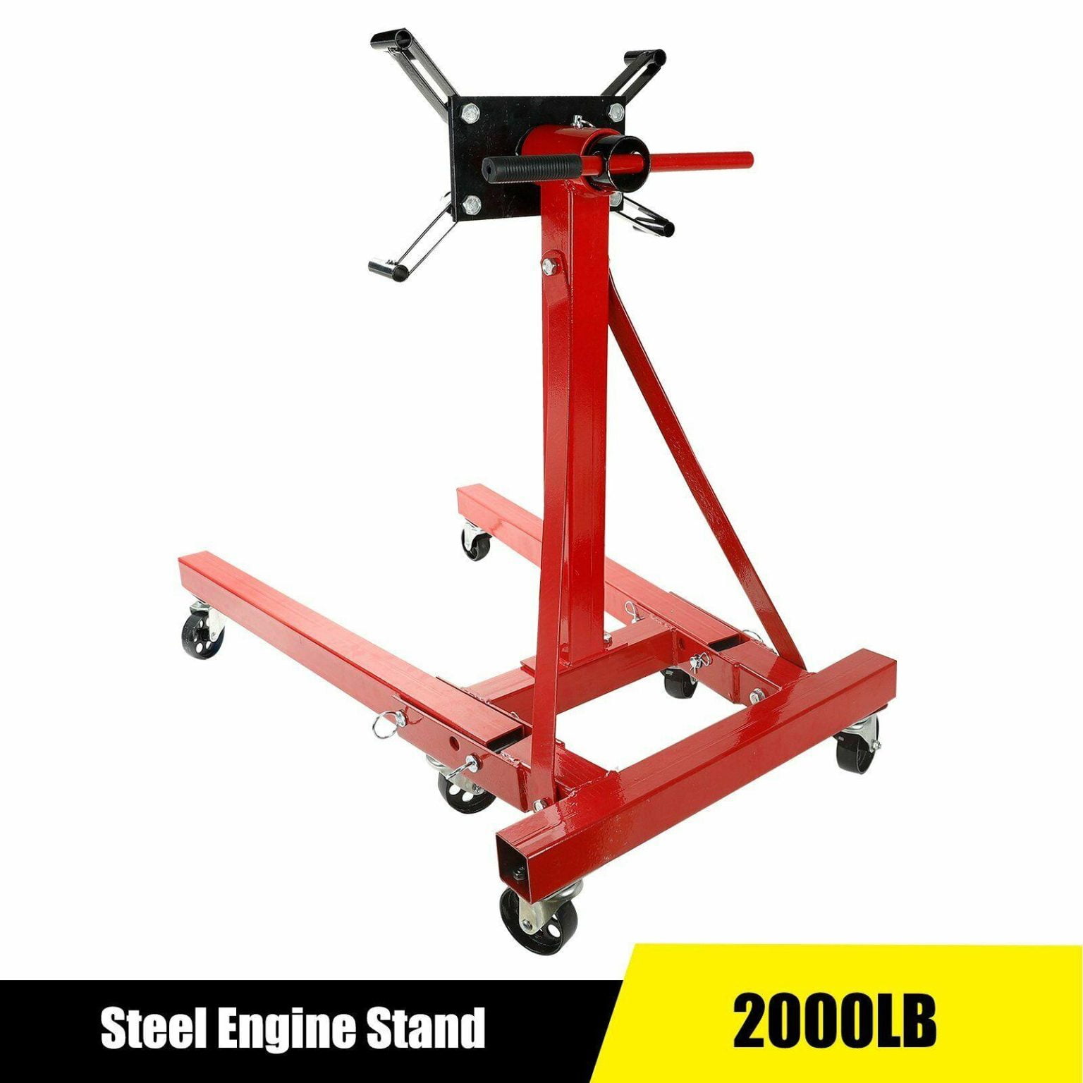 2000 LB Engine Stand Folding Motor Hoist Rebuild Dolly Mover Auto